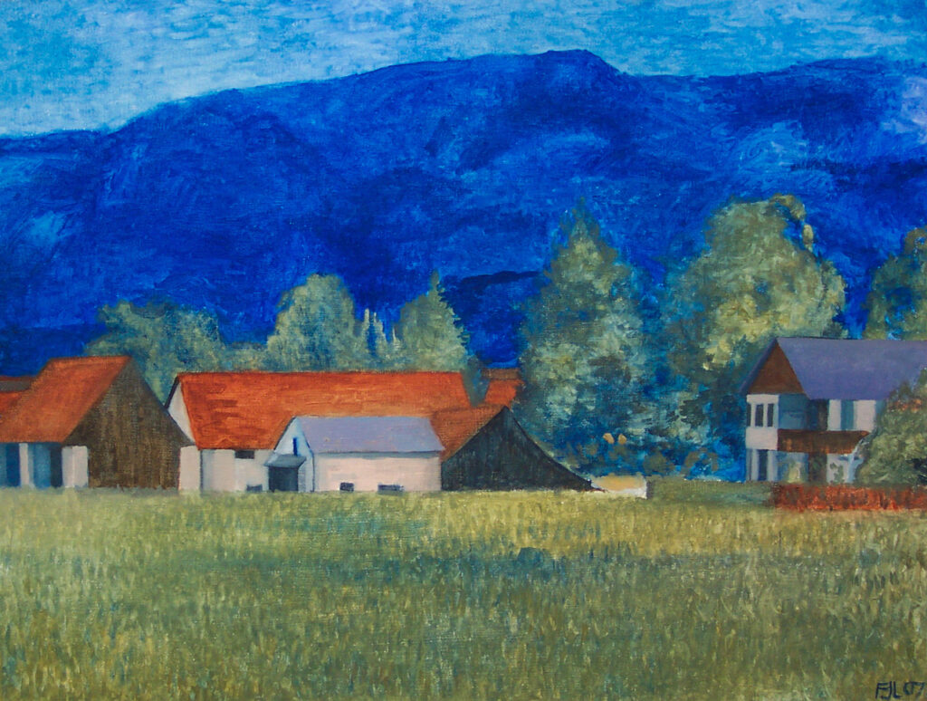 Florian Leibetseder, "Blauer Hügel in der Steiermark", 60x80cm, Öl auf Leinwand, 2007