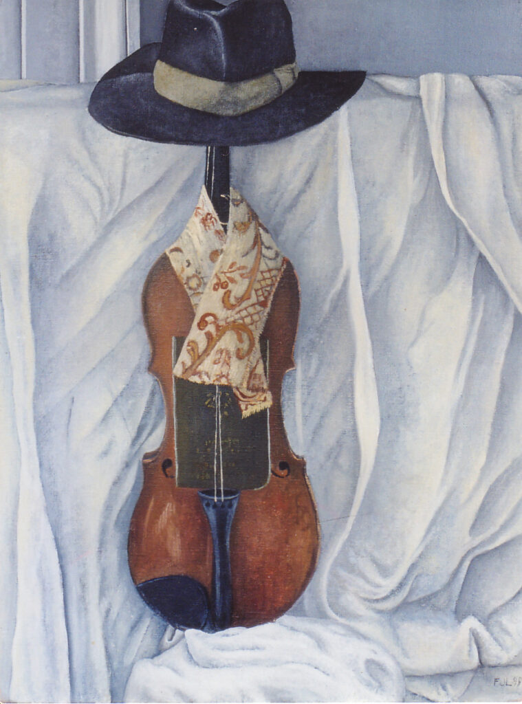 Florian Leibetseder, "Der Pendler", aus der Serie "Der Pendler", 80x60cm, Öl auf Leinwand, 1999