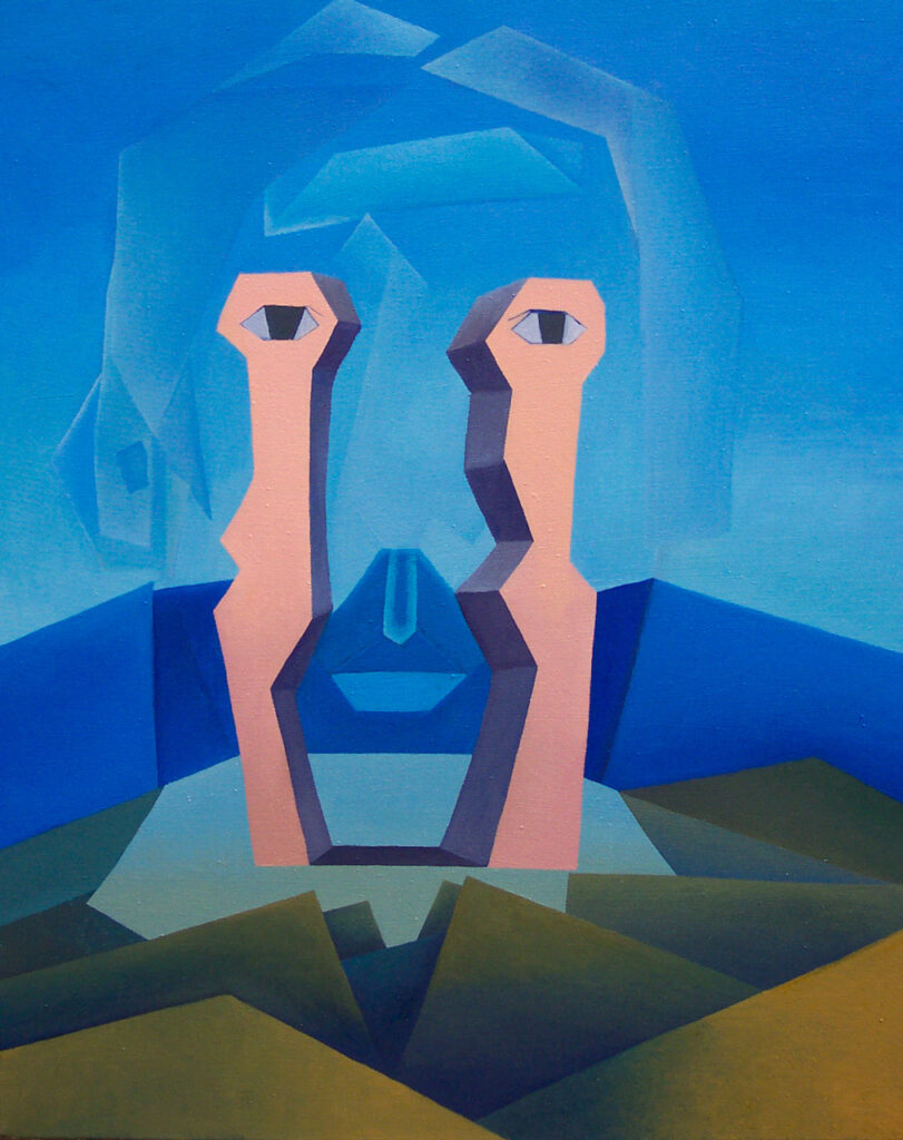 Florian Leibetseder, "Augenturm", aus der Serie "Körperteile", 90x72cm, Öl auf Leinwand, 2008