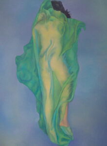 Florian Leibetseder, "Grün, abgewandt", 120x90cm, Öl auf Leinwand, 2011